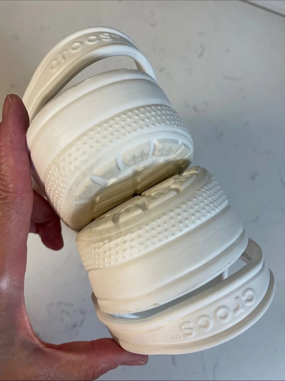 Crocs Classic Clog White Fun Rubber Shoes Unisex Adult M9 / W11 Style # 10001 - Picture 7 of 17